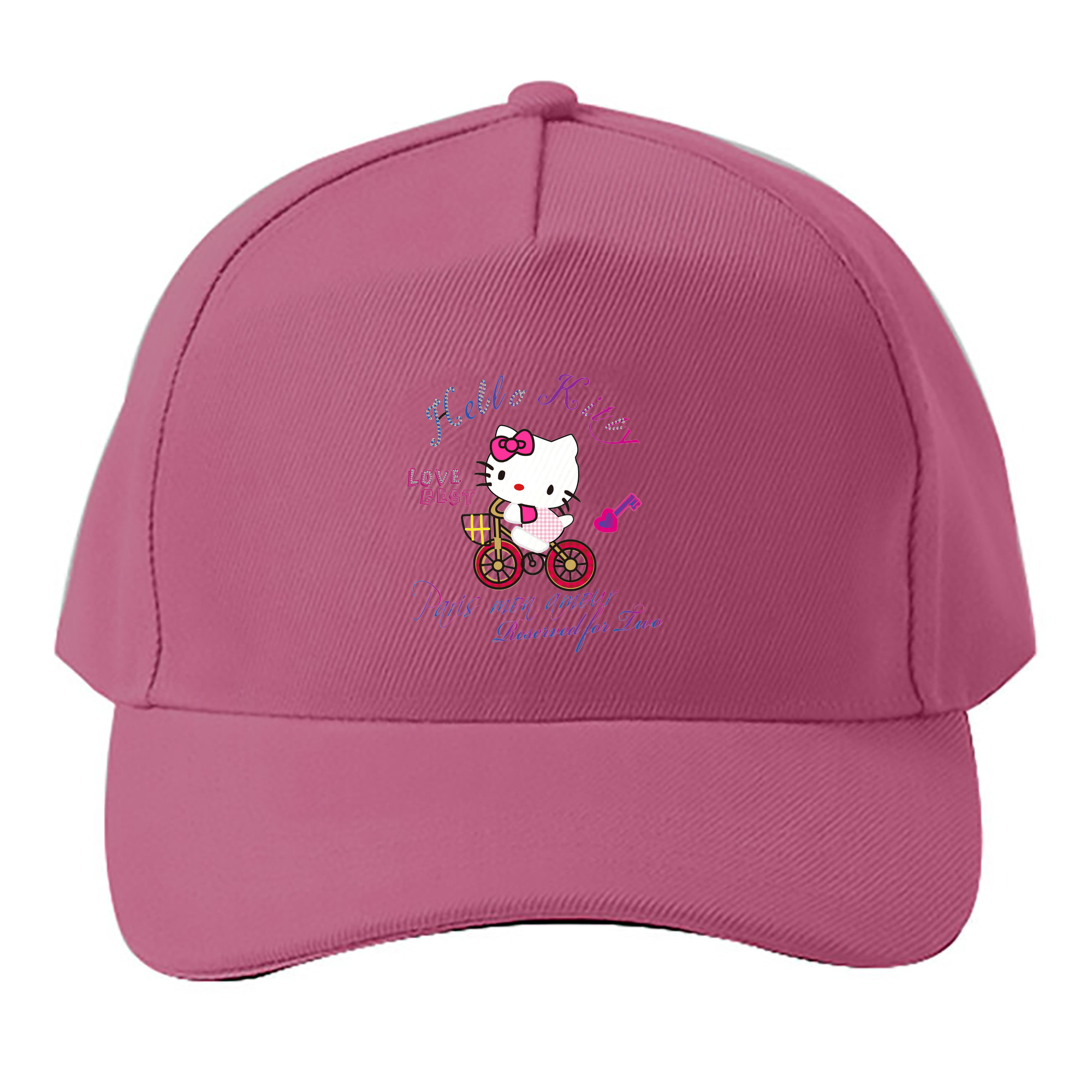 （画像用） Hello Kitty ハローキティ ベースボールキャップ 綿100％ 男女兼用 帽子 スポーツ
